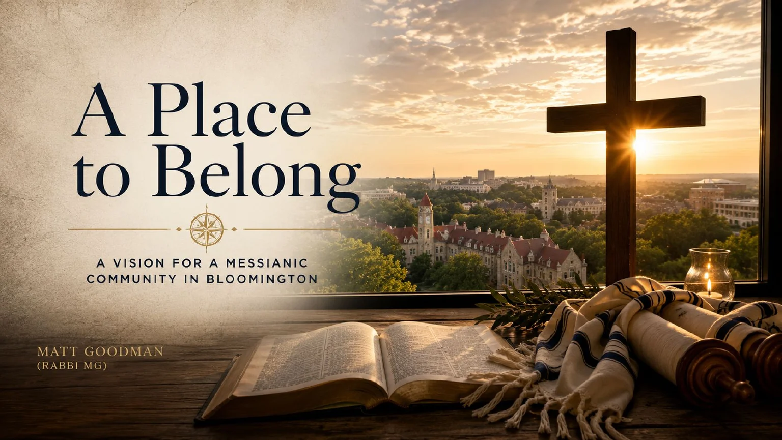 Cover of the Founding Vision presentation, A Place to Belong
